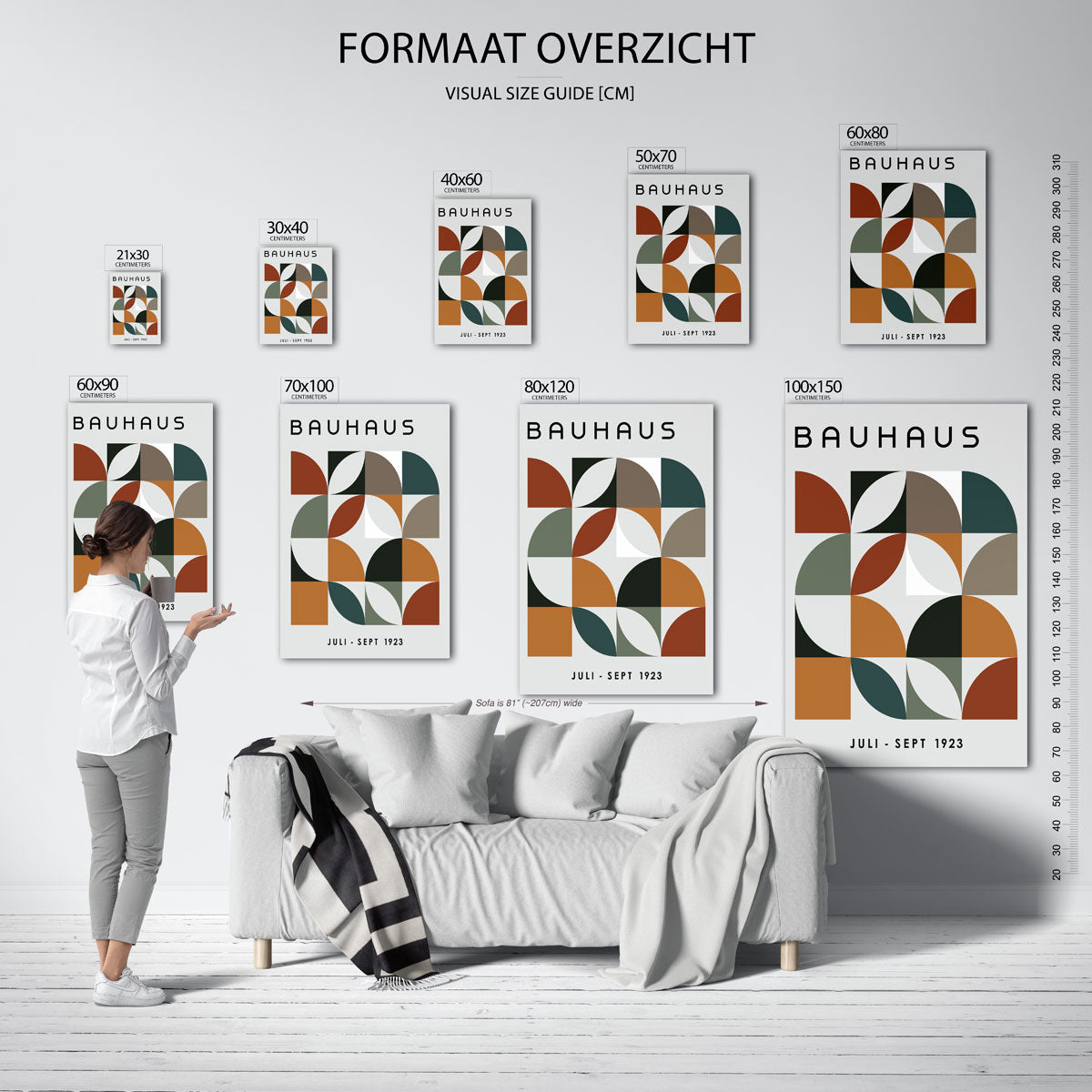Vormritme en kleur Poster