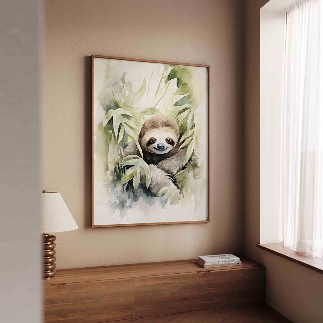 Lui dier tussen bladeren Poster