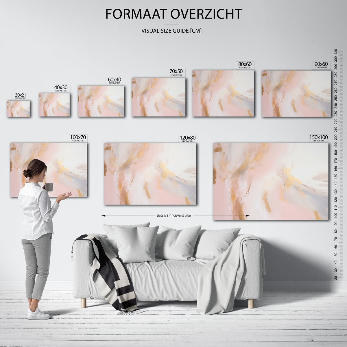 Abstracte pastel Poster