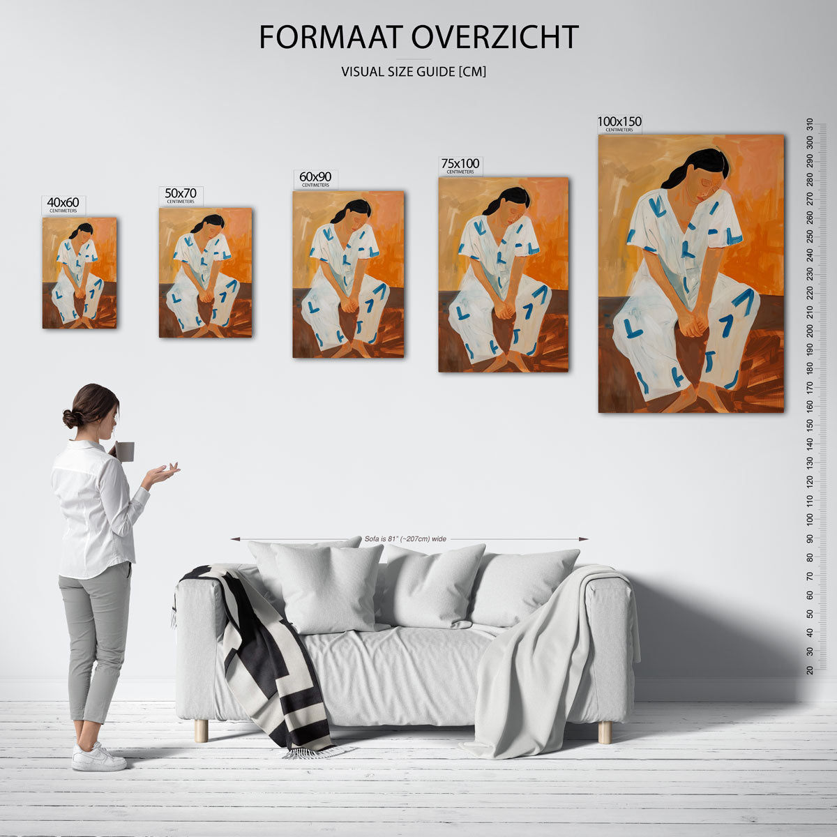 Vrouw in rust Kunstwerk