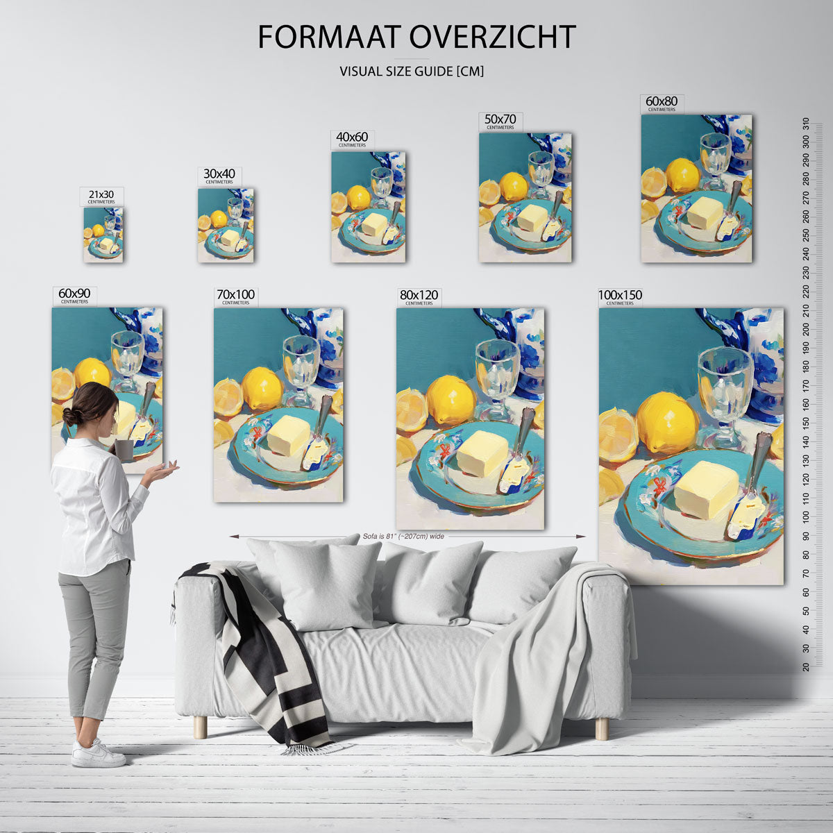 Citroen en boter op bord Poster