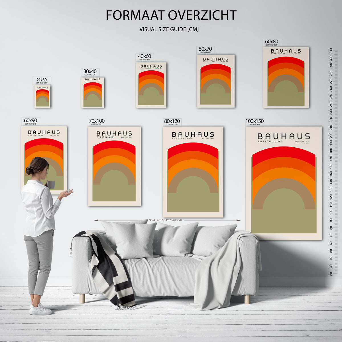 Kleurvlakken boog Poster