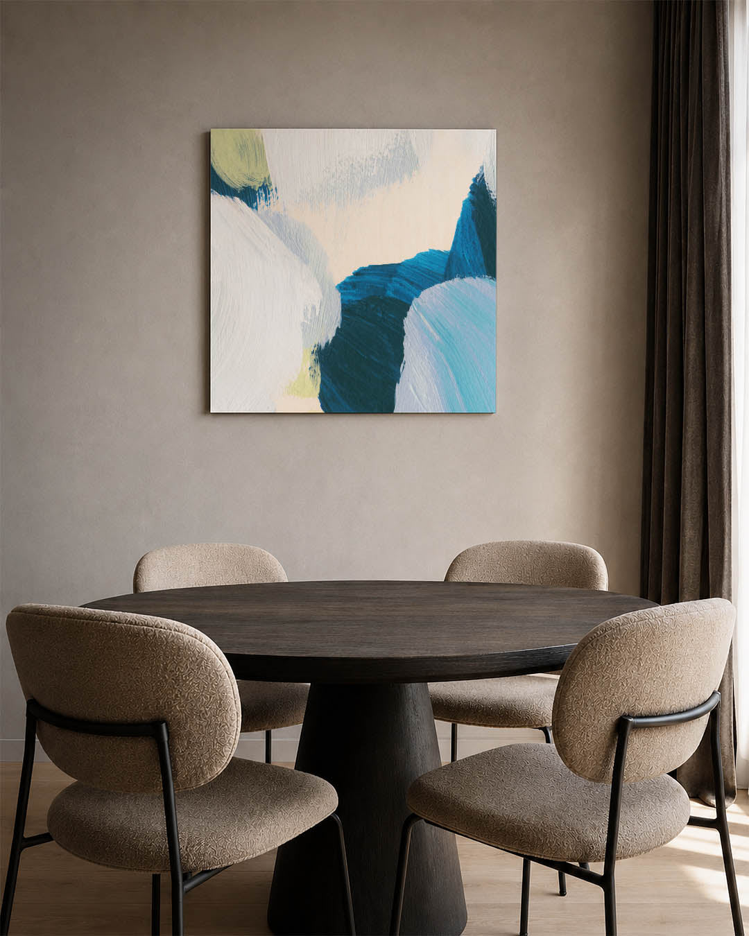 Dynamische kleurencompositie Kunstwerk