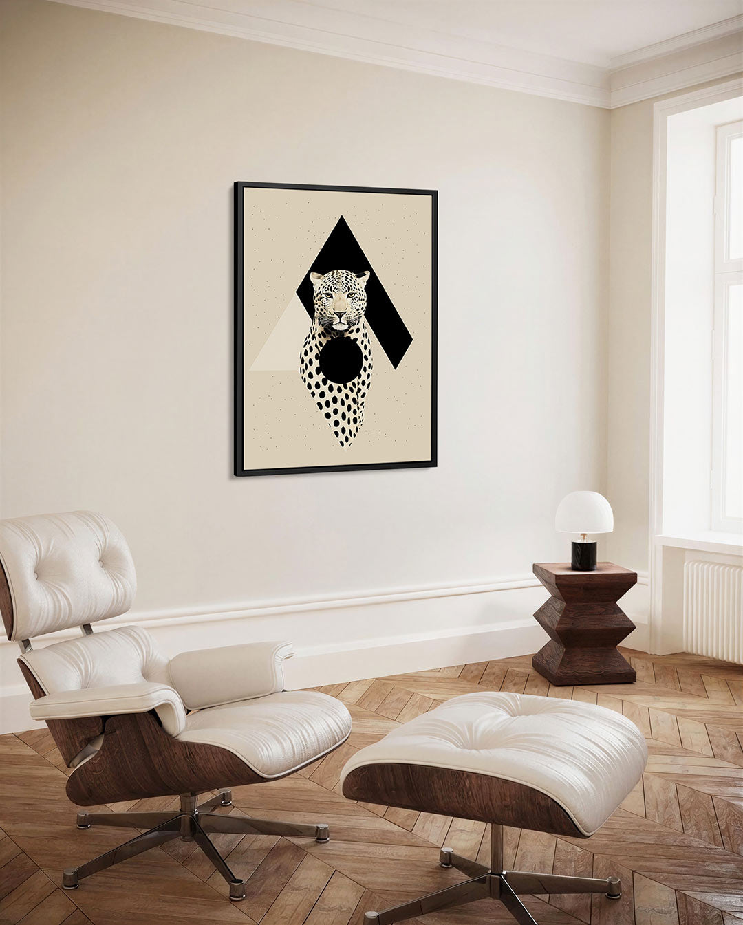 Geometrische luipaard Kunstwerk