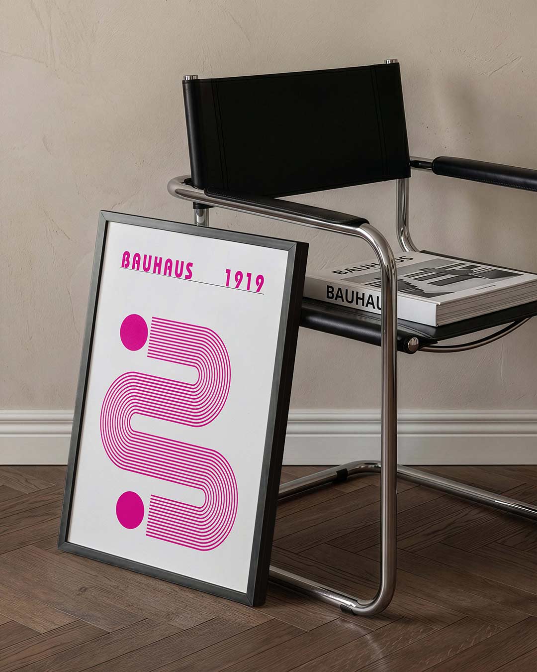 Lijnen en cirkel Poster