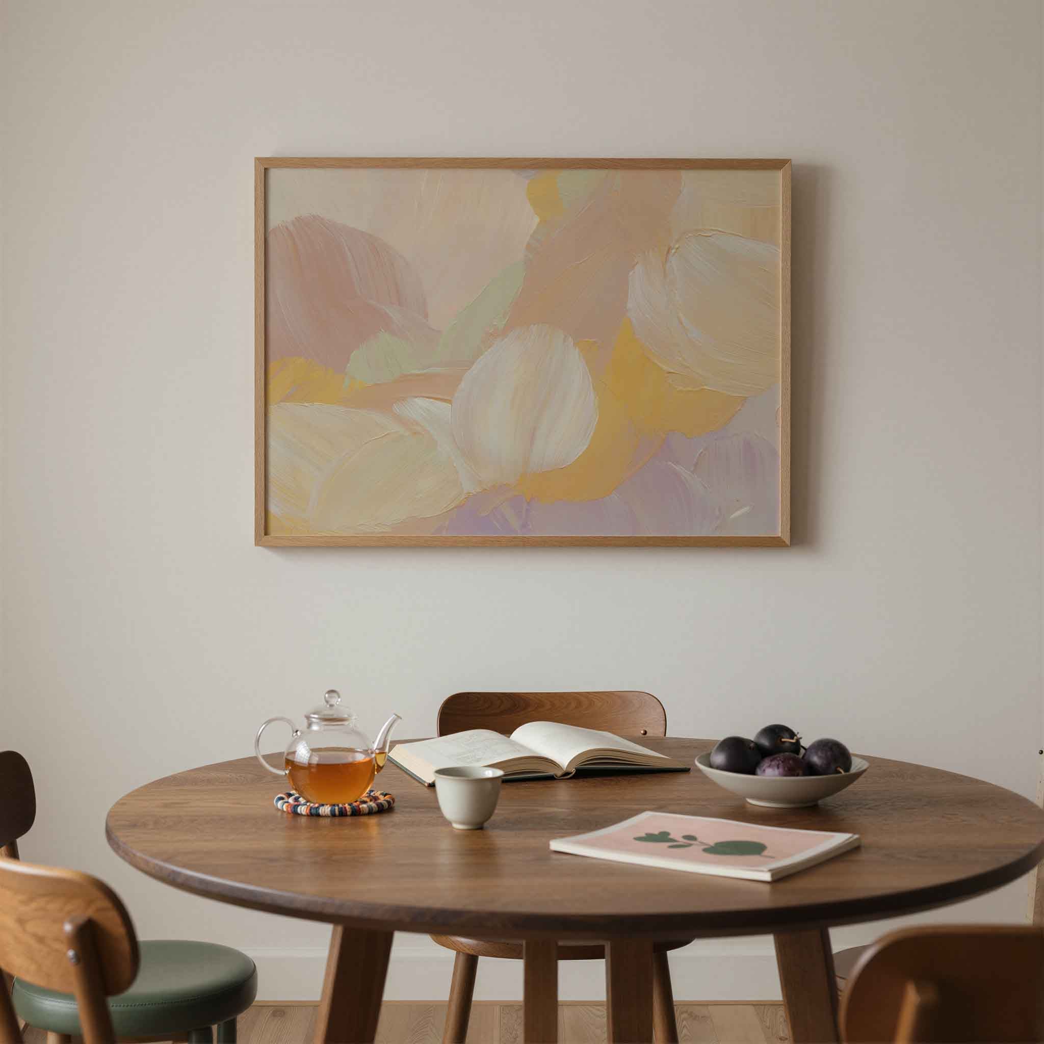 Abstracte penseelstreken Poster