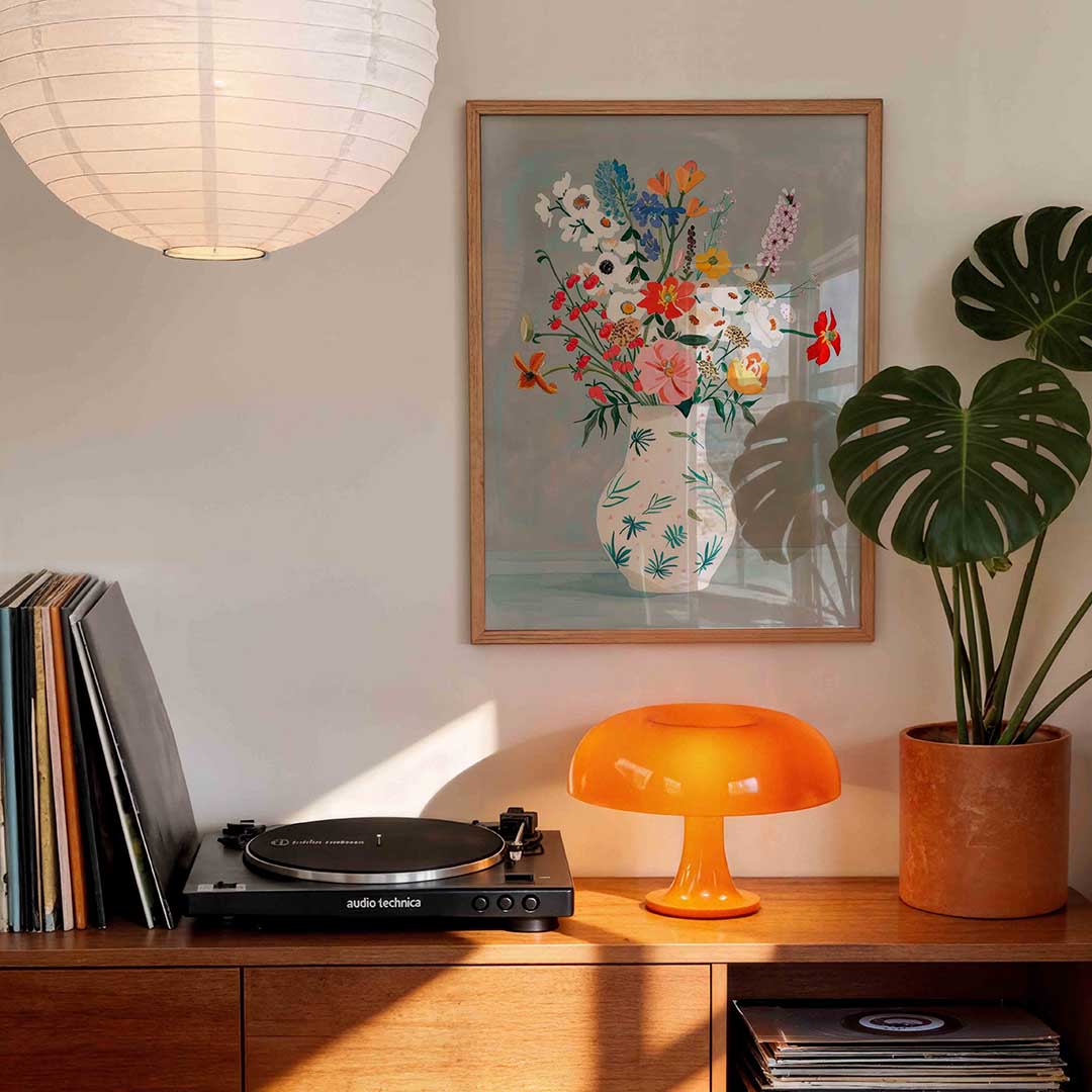 Bloemen in vaas Poster