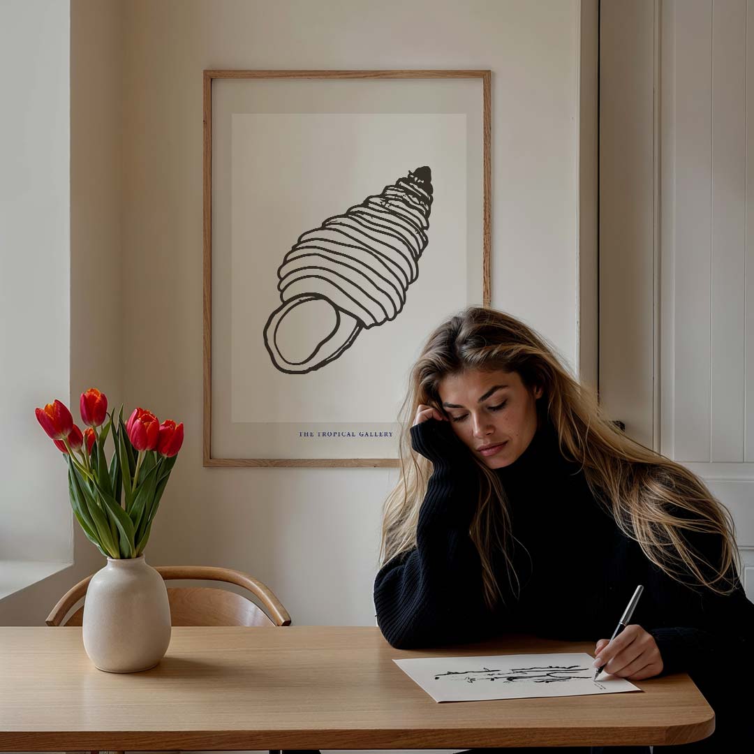 Schelpenlijn Kunstposter-WallArtistic