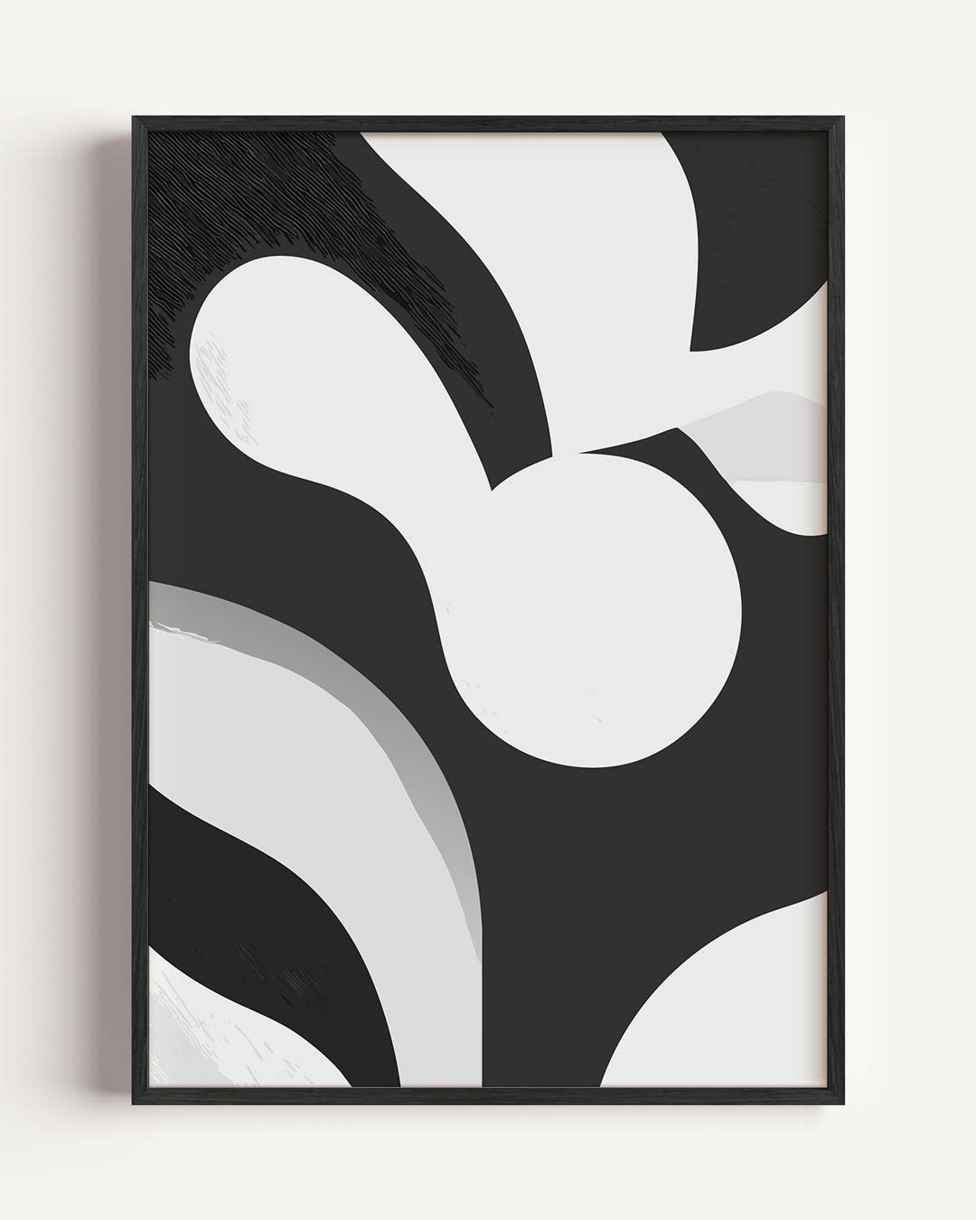 Moderne Zwart-Wit Abstracte Poster-WallArtistic