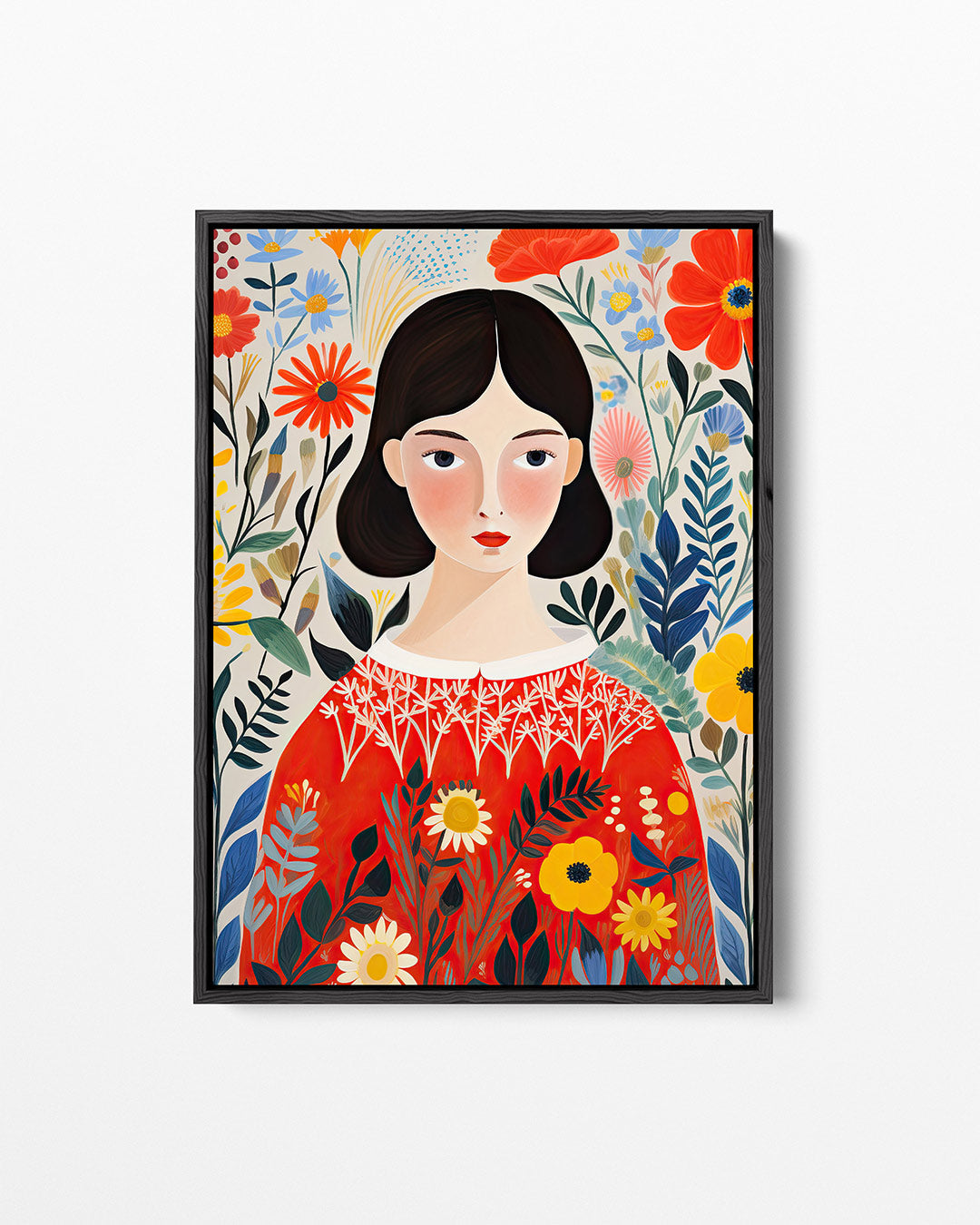 Vrouw met bloemen Kunstwerk