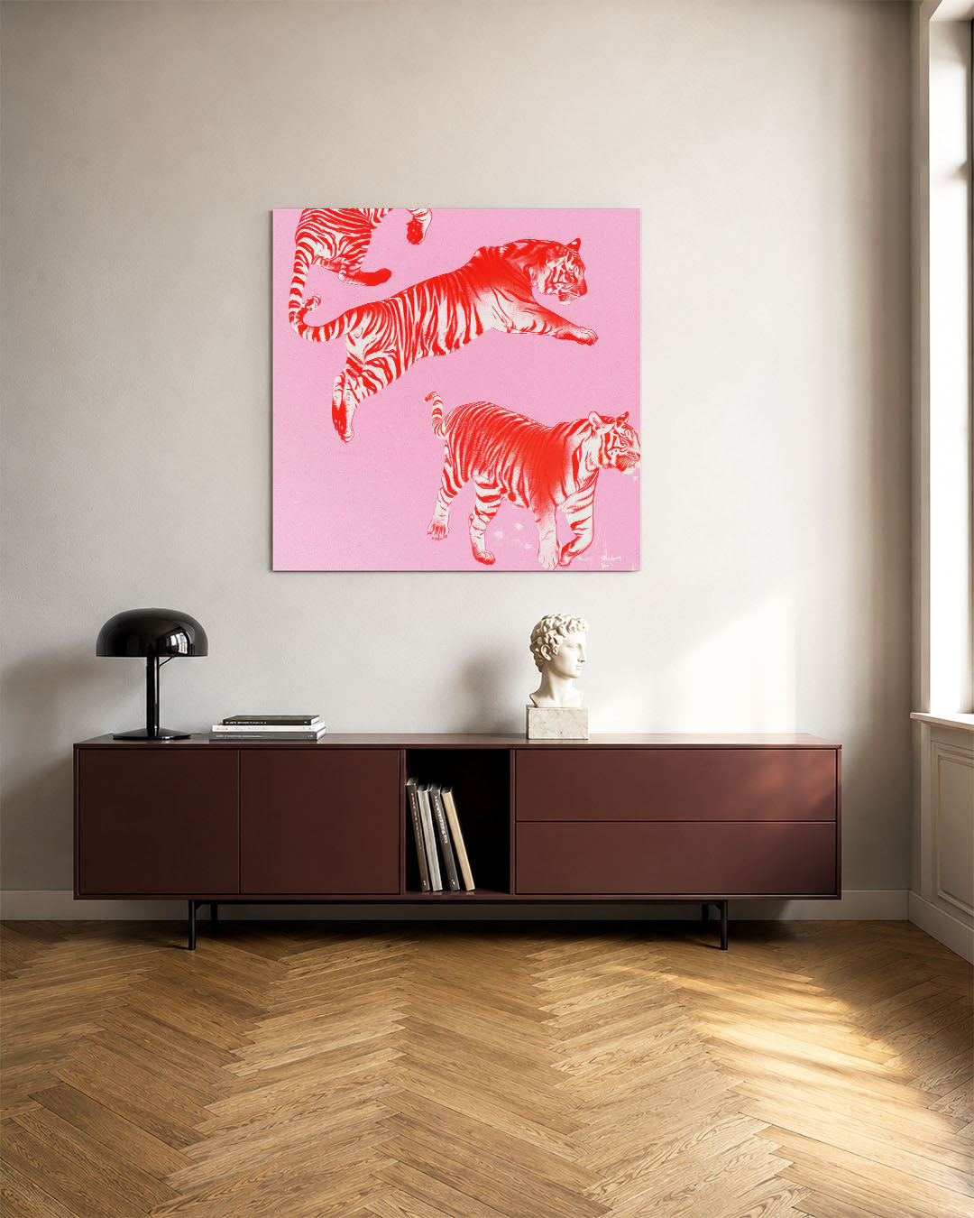 Dynamische tijgers Kunstwerk