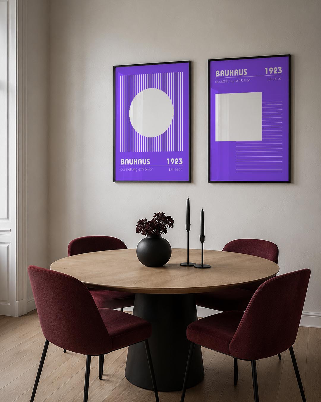 Lijnen en cirkel Posterset