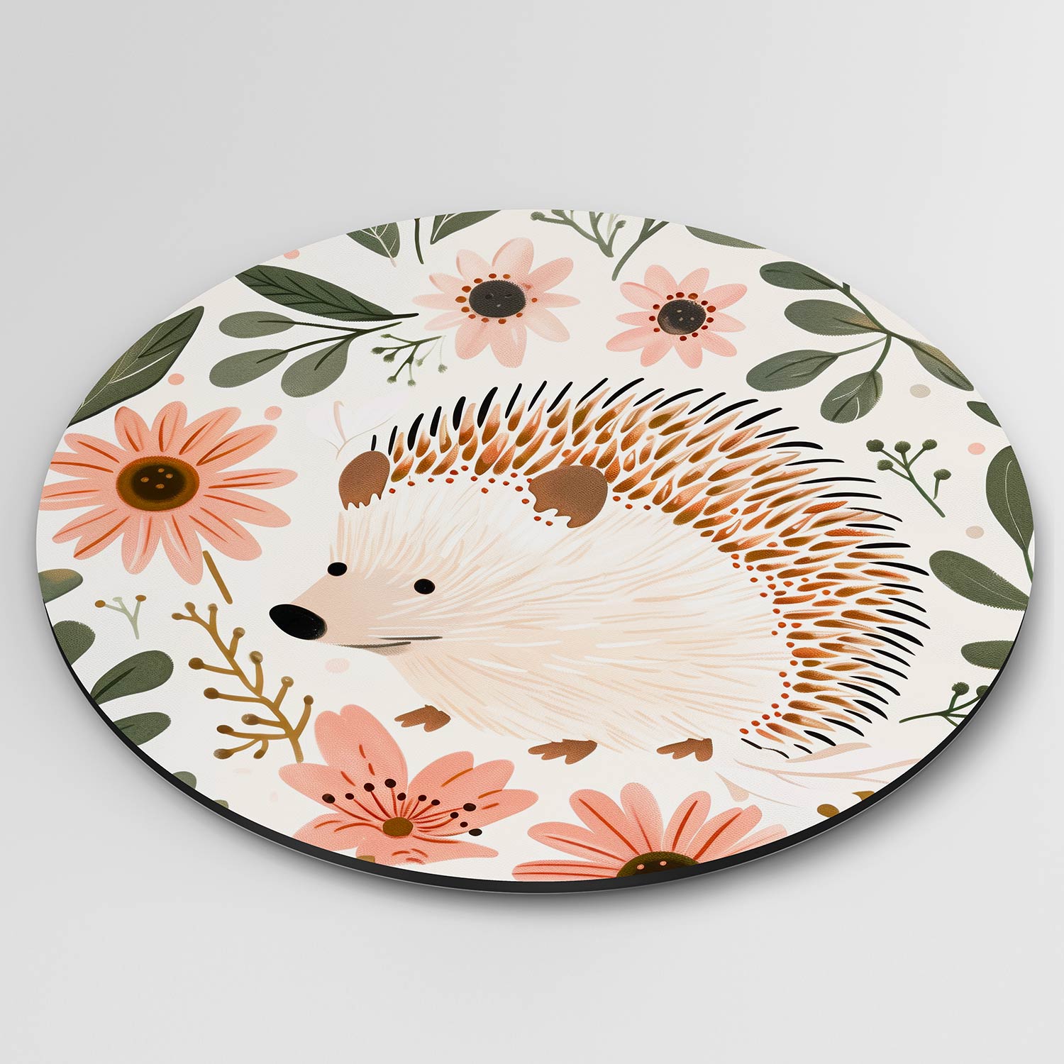 Egel en bloemen Muurcirkel