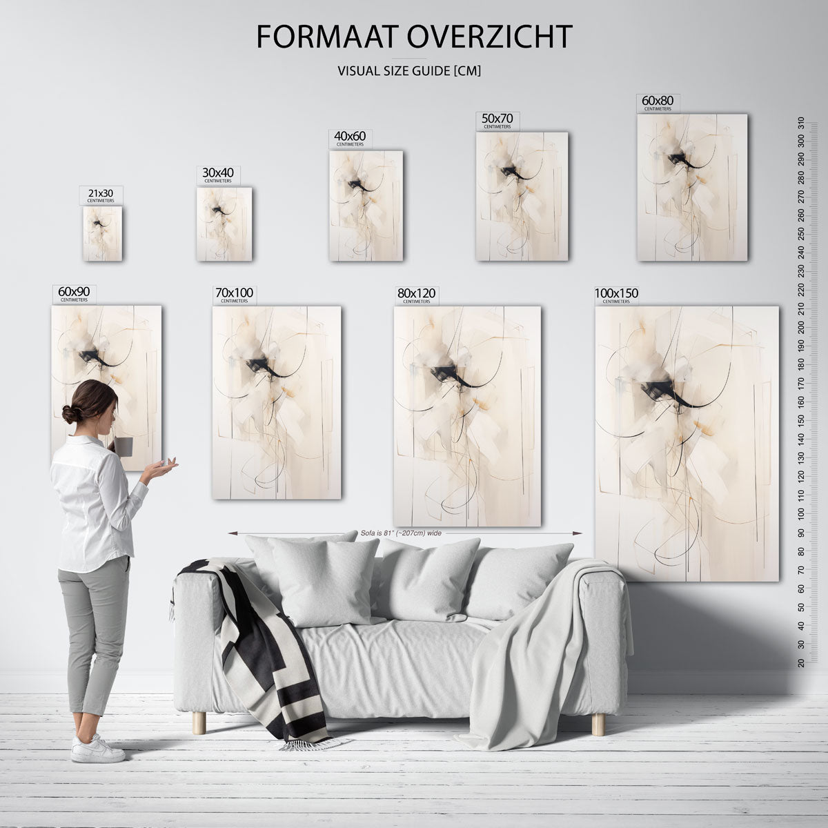 Abstracte lijnen en vormen Poster
