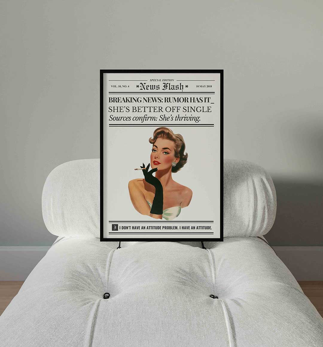 Vrouw met sigaret Poster