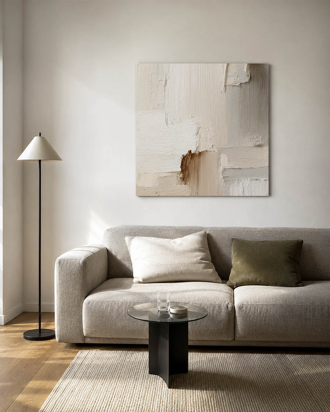 Textuur in neutrale tinten Kunstwerk