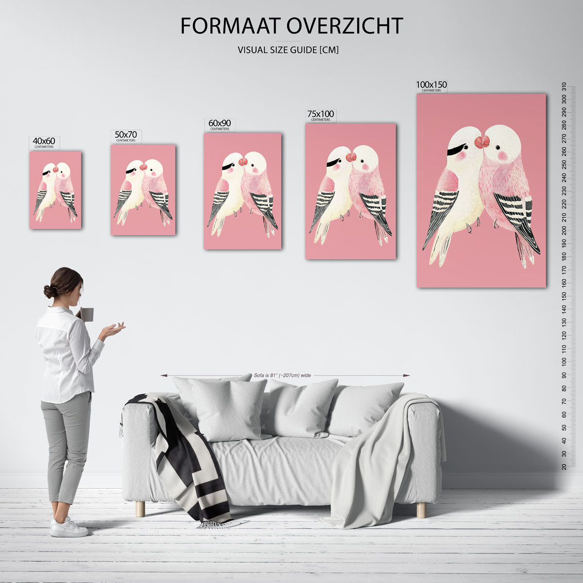 Vogels in harmonie Kunstwerk