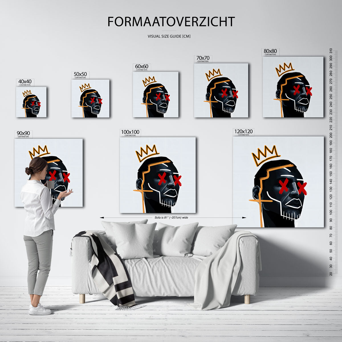 Kroon en gezicht Poster