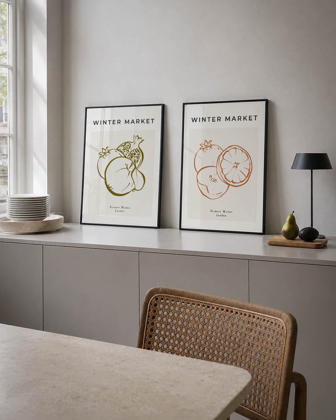 Fruitige lijnenspel Posterset