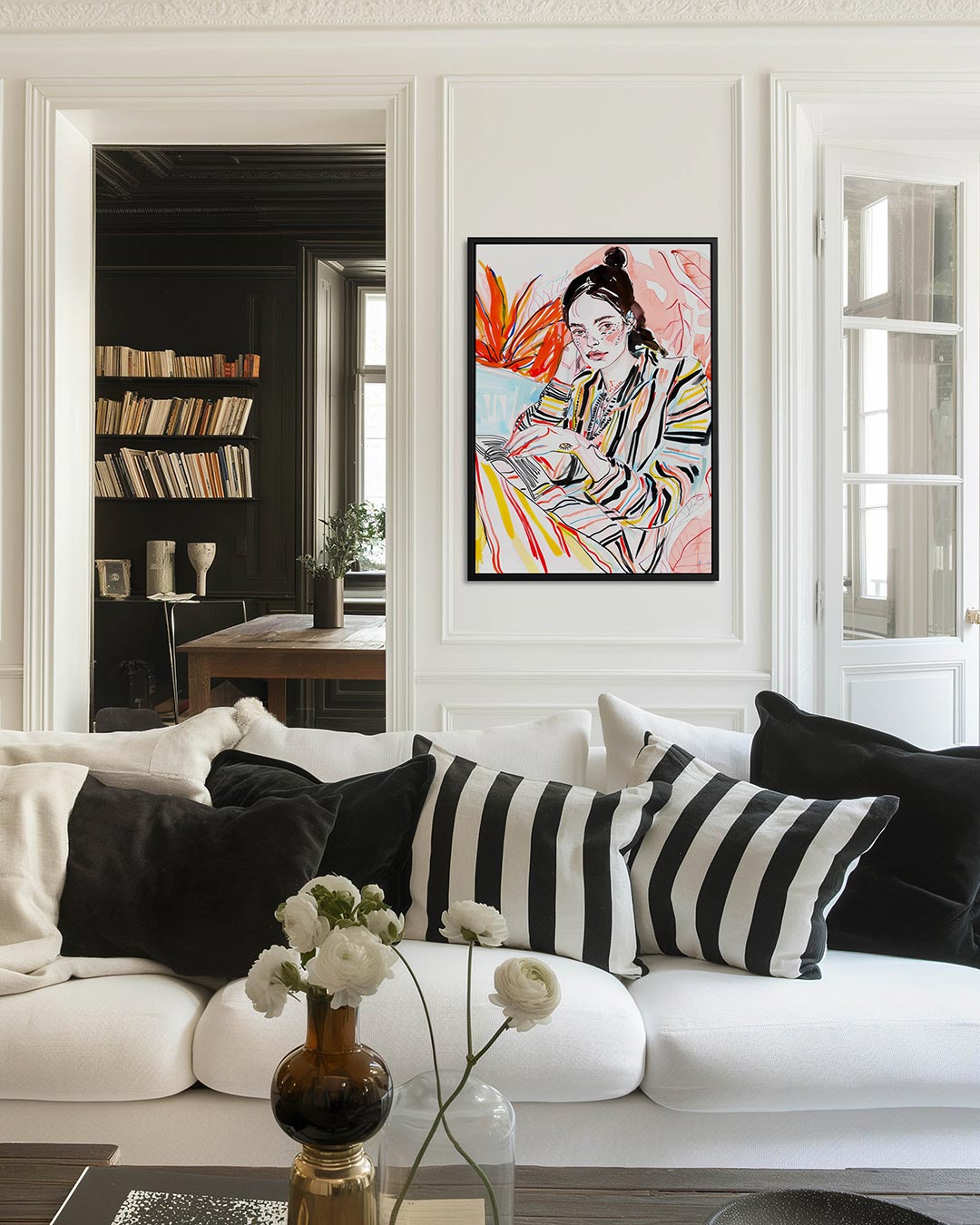 Kleurrijke portret illustratie Kunstwerk