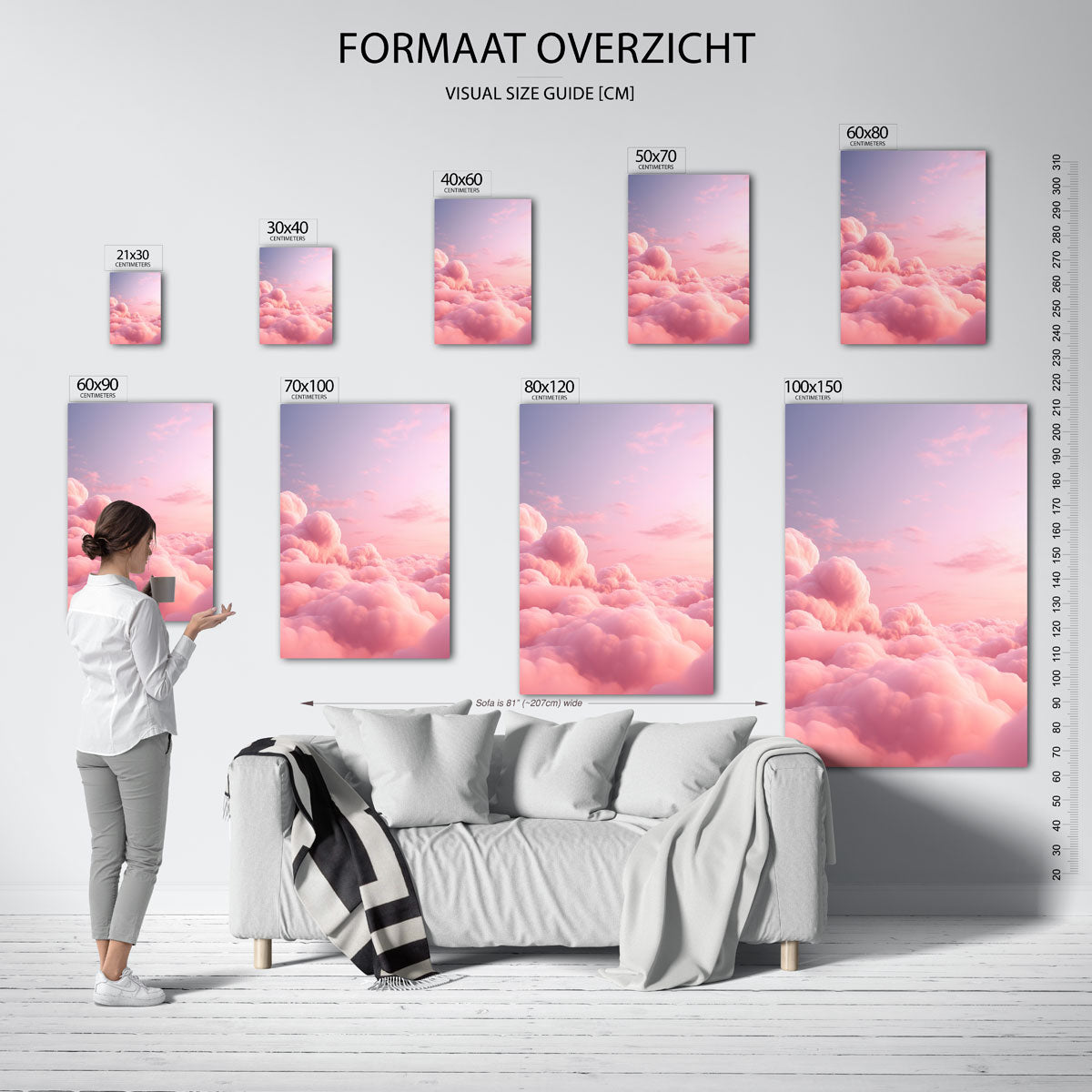 Roze wolken Poster
