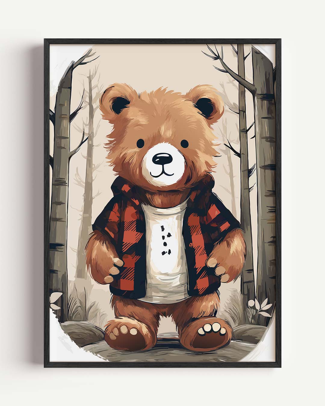Stoere Berenvriend Poster-WallArtistic