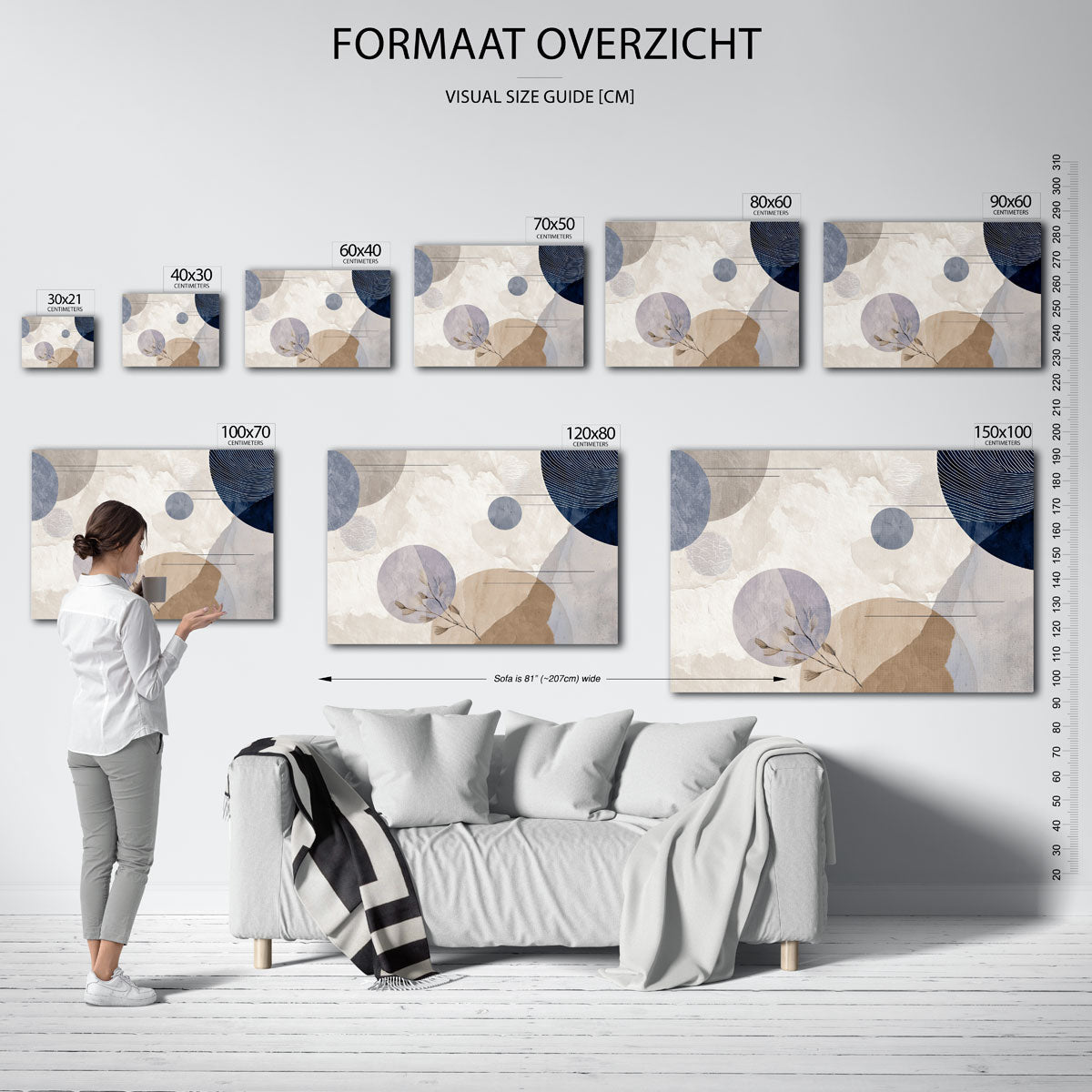 Abstracte cirkels en lijnen Poster
