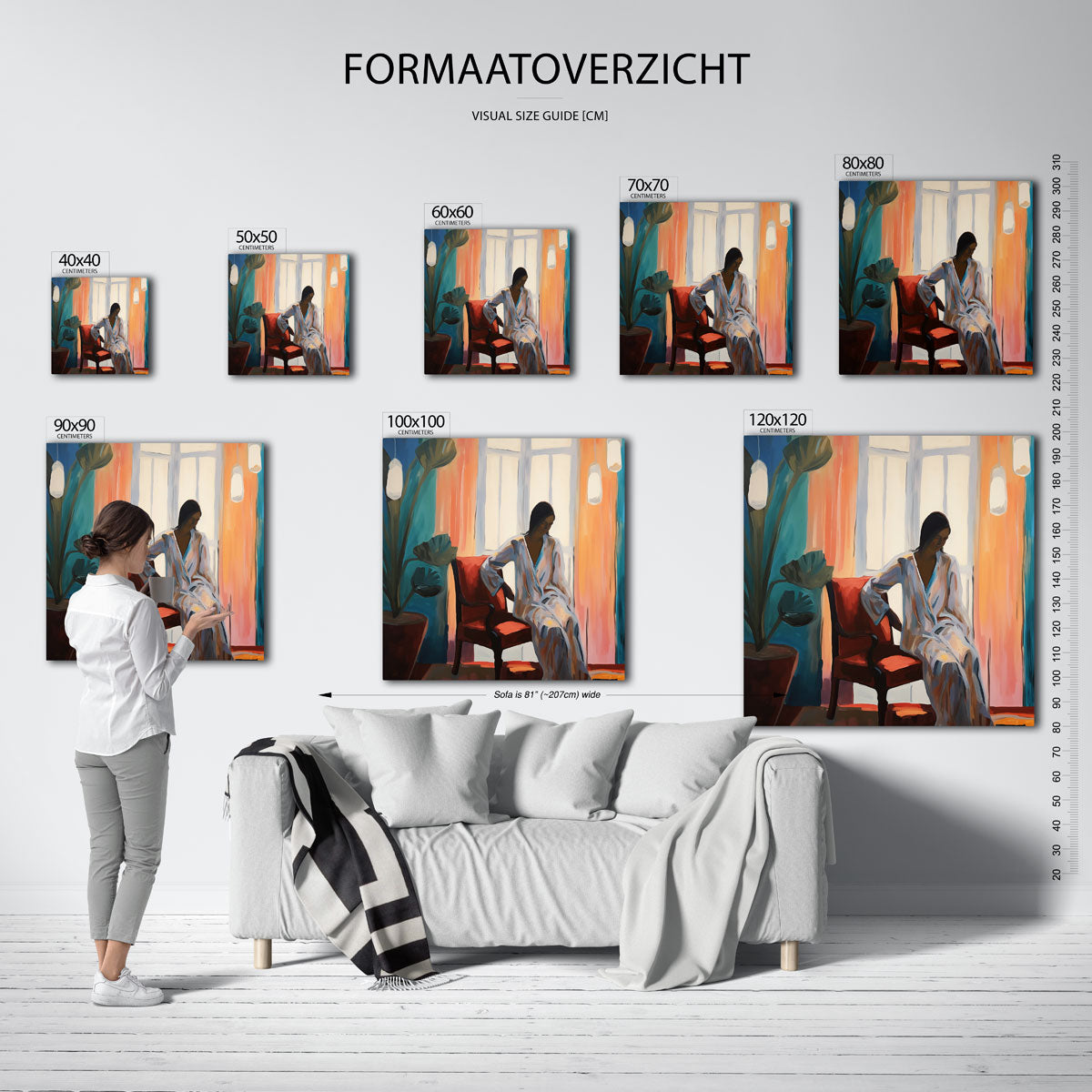 Vrouw in stoel Poster