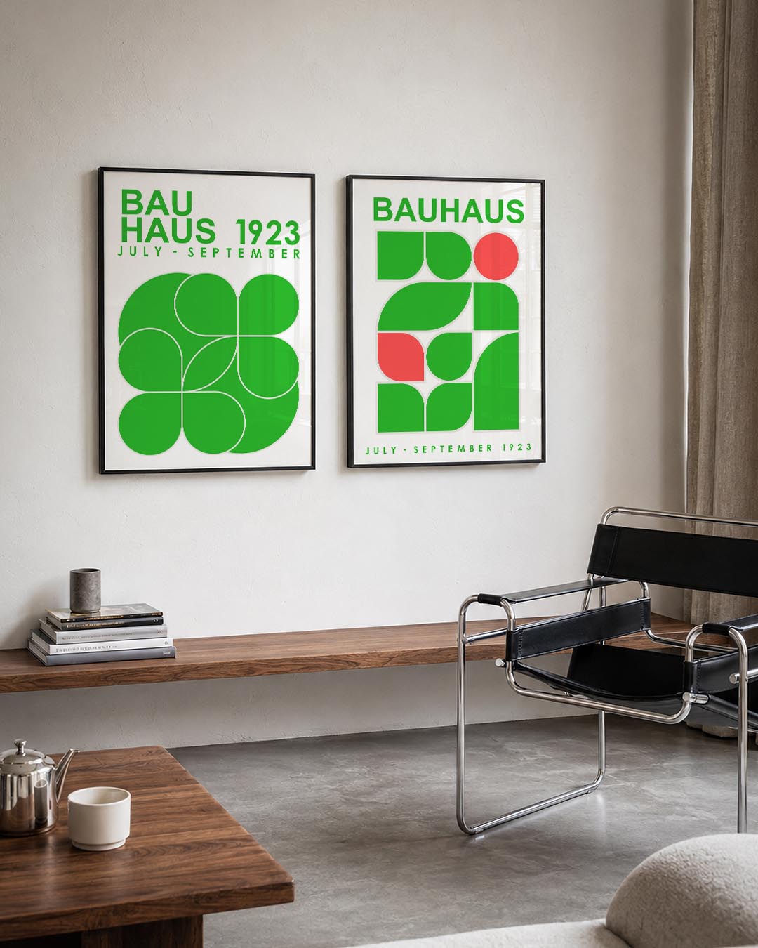 Groene vormenpracht Posterset