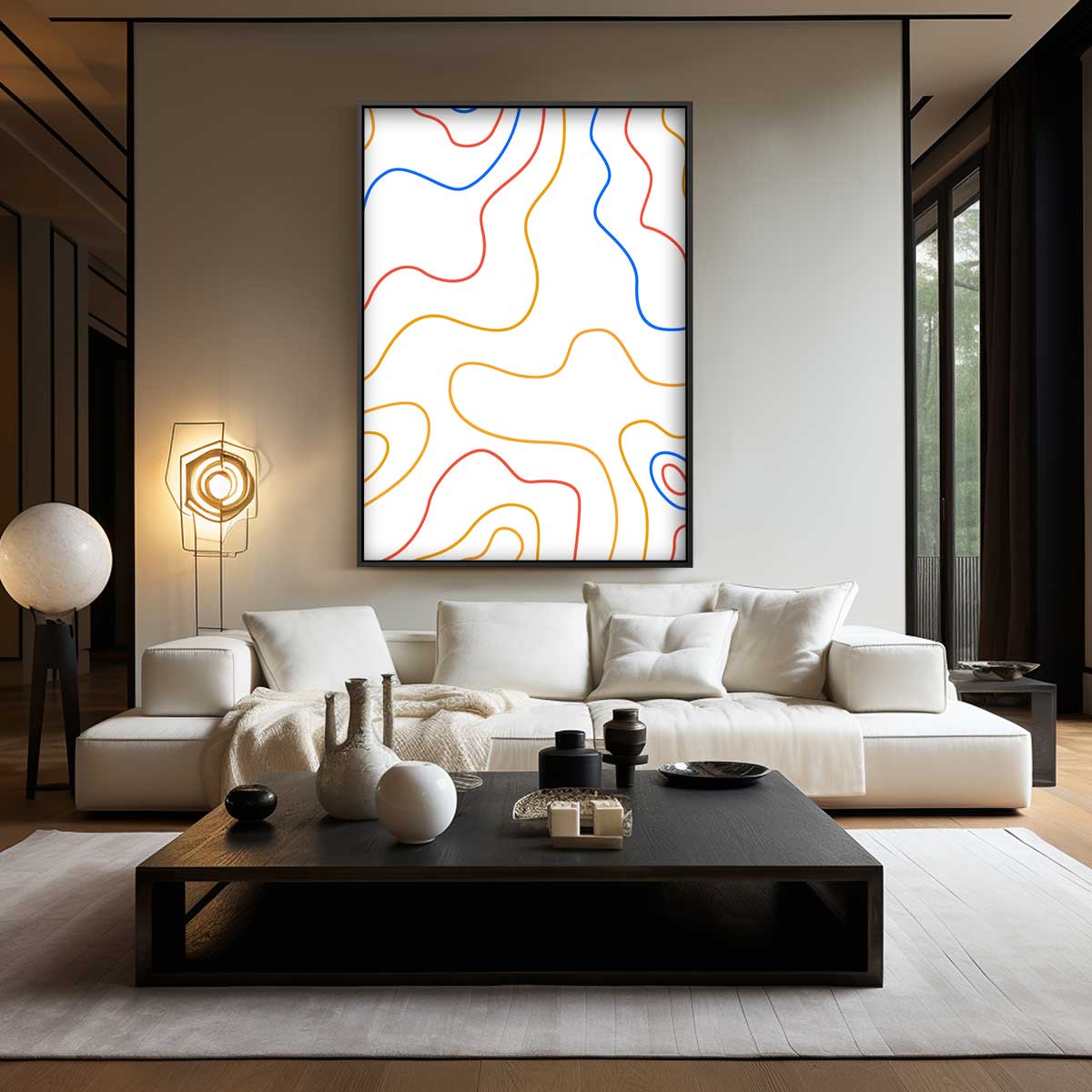 Vloeiende Kleuren Chaos Kunstwerk-canvas-dibond-plexiglas-wanddecoratie-WallArtistic