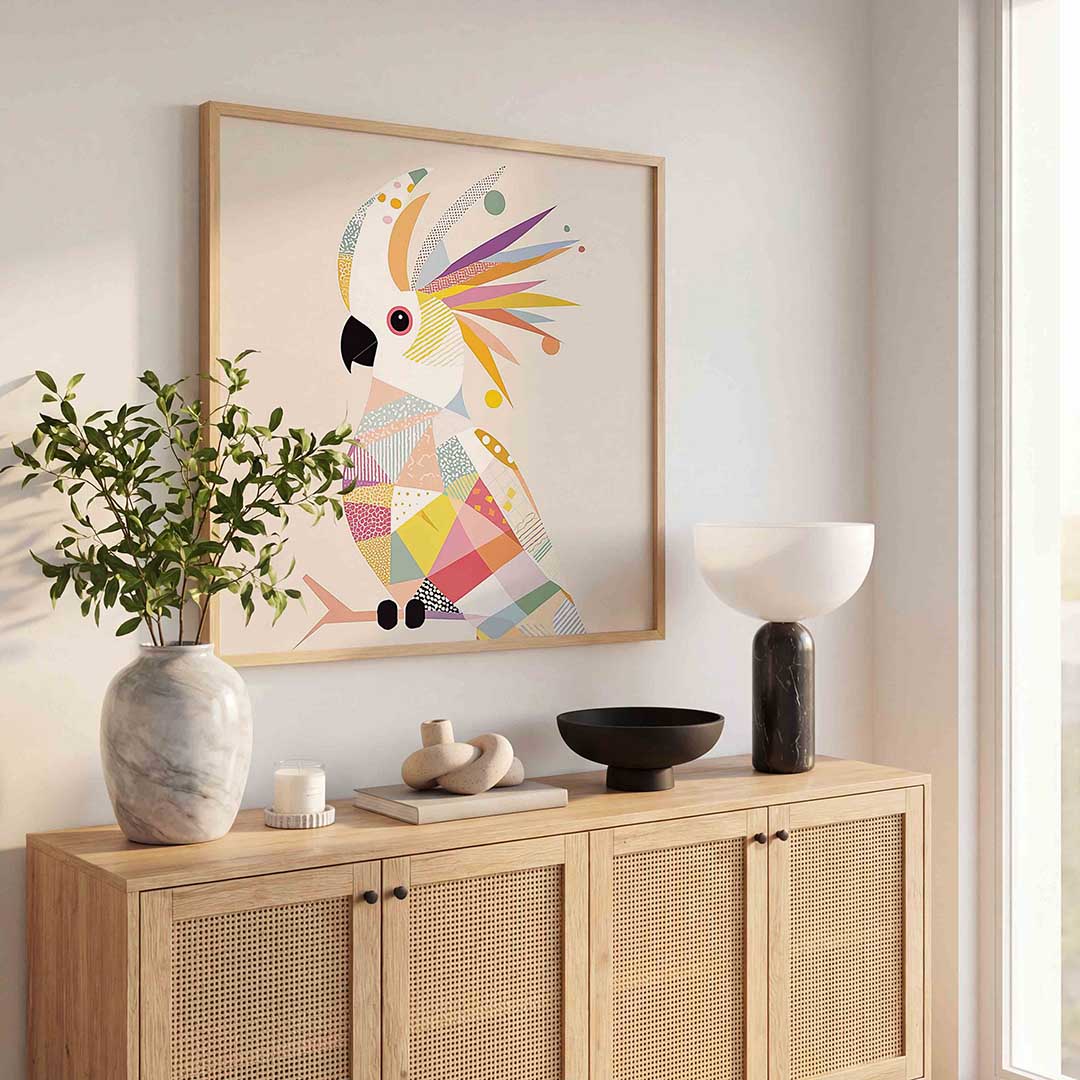 Gekleurde vogel Poster