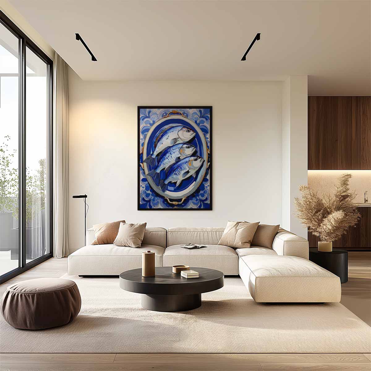 Blauwvis Vibes Kunstwerk-canvas-dibond-plexiglas-wanddecoratie-WallArtistic