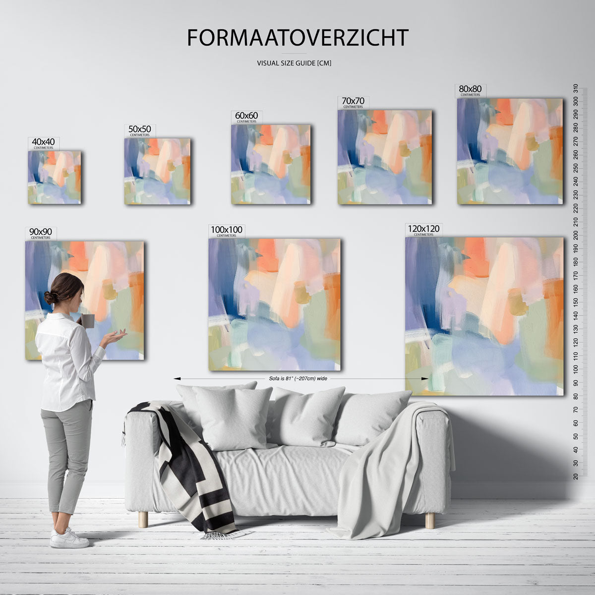 Abstracte kleurvlakken Poster