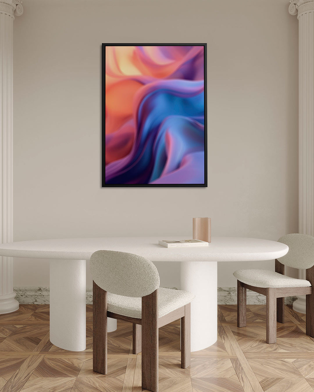Vloeiende kleurencompositie Kunstwerk