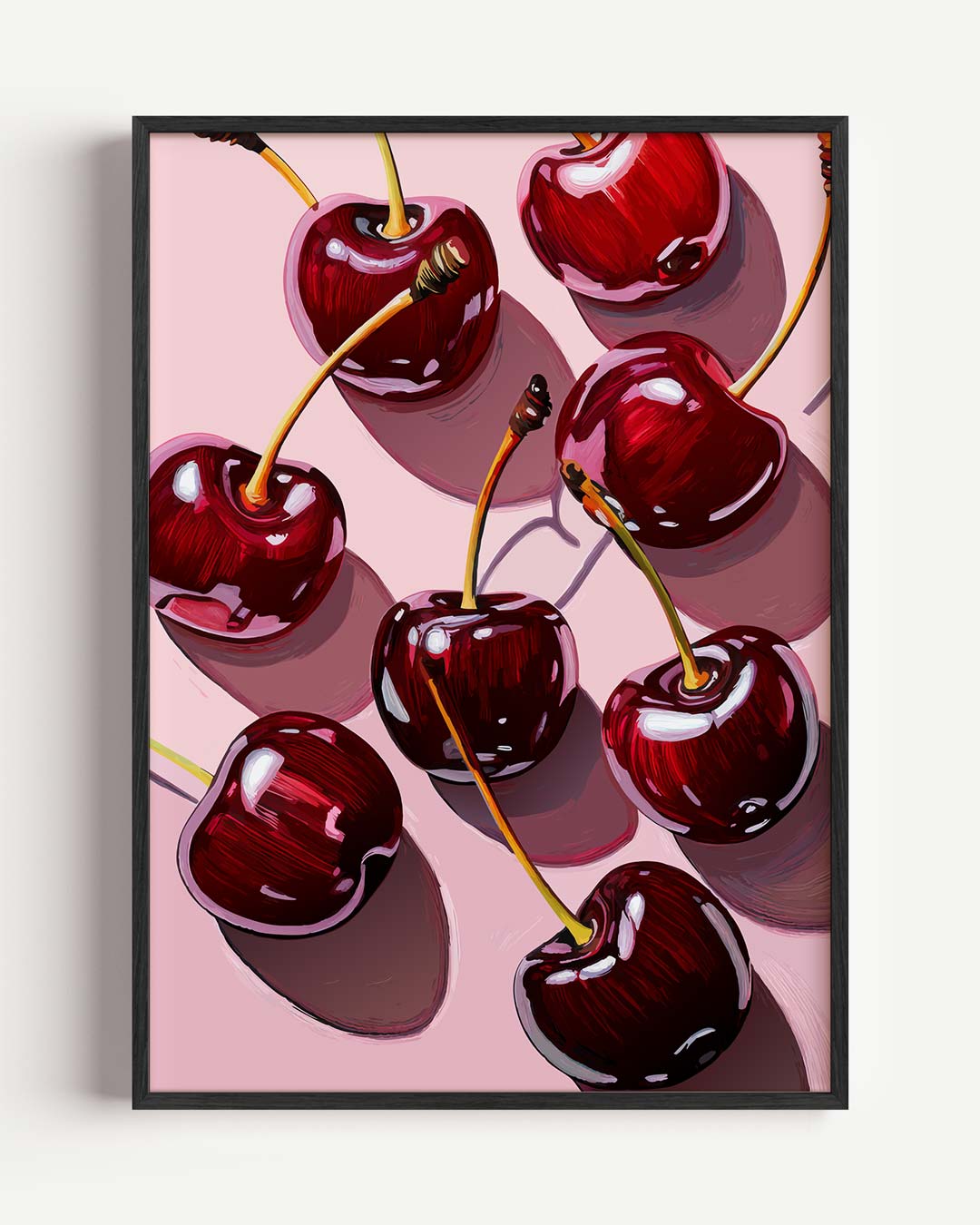 Kersen op Zomerse Tafel Poster-WallArtistic