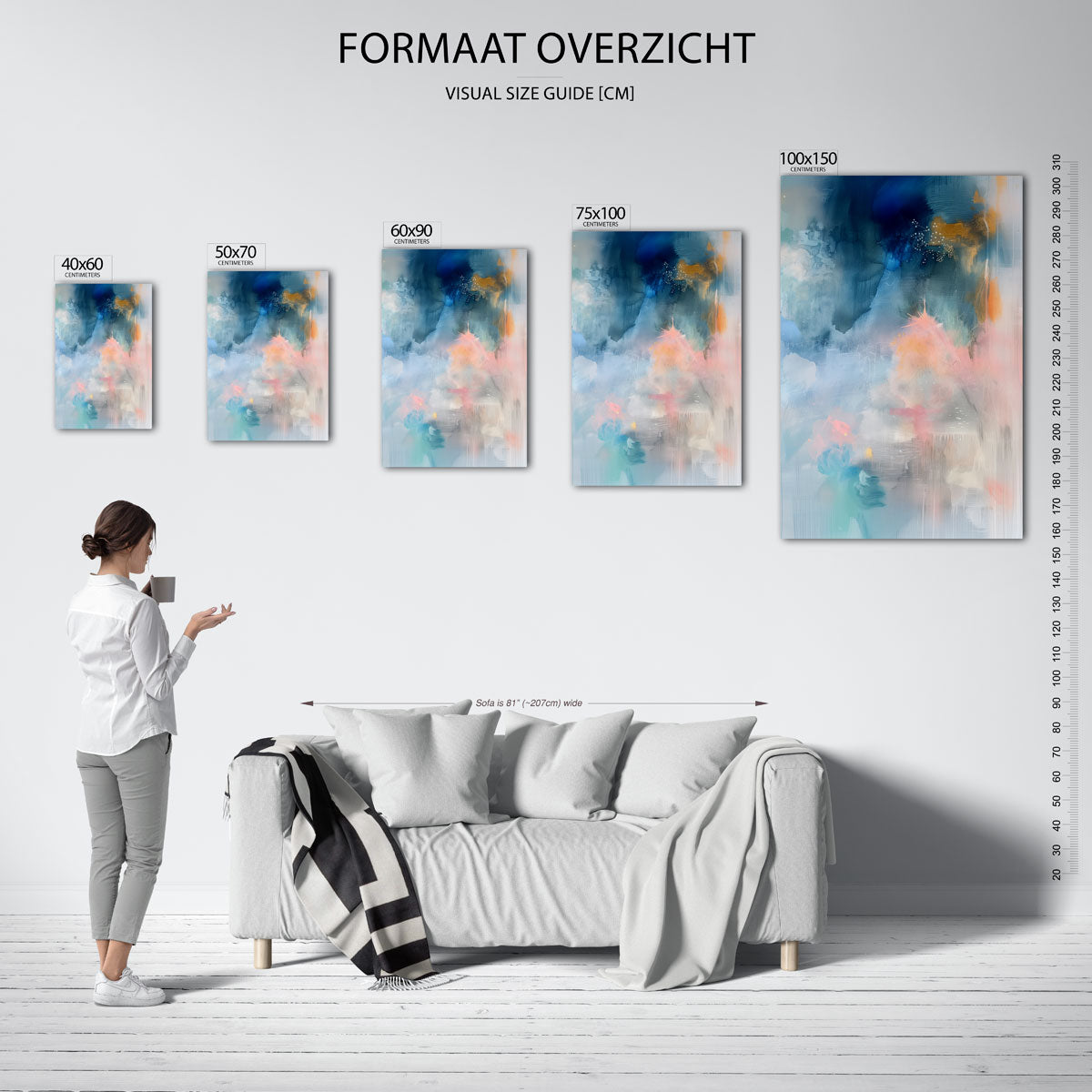 Dromerige kleurenexplosie Kunstwerk
