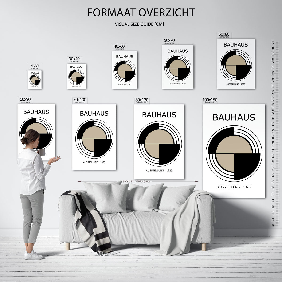 Cirkel en lijnen Poster