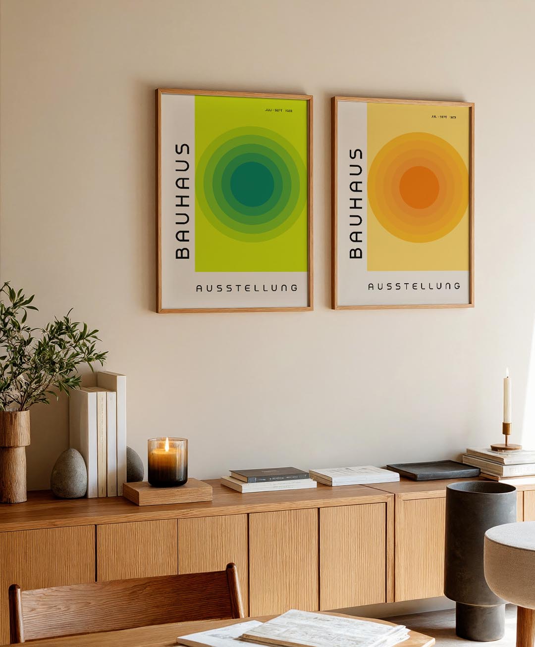 Cirkelvormen en lijnen Posterset