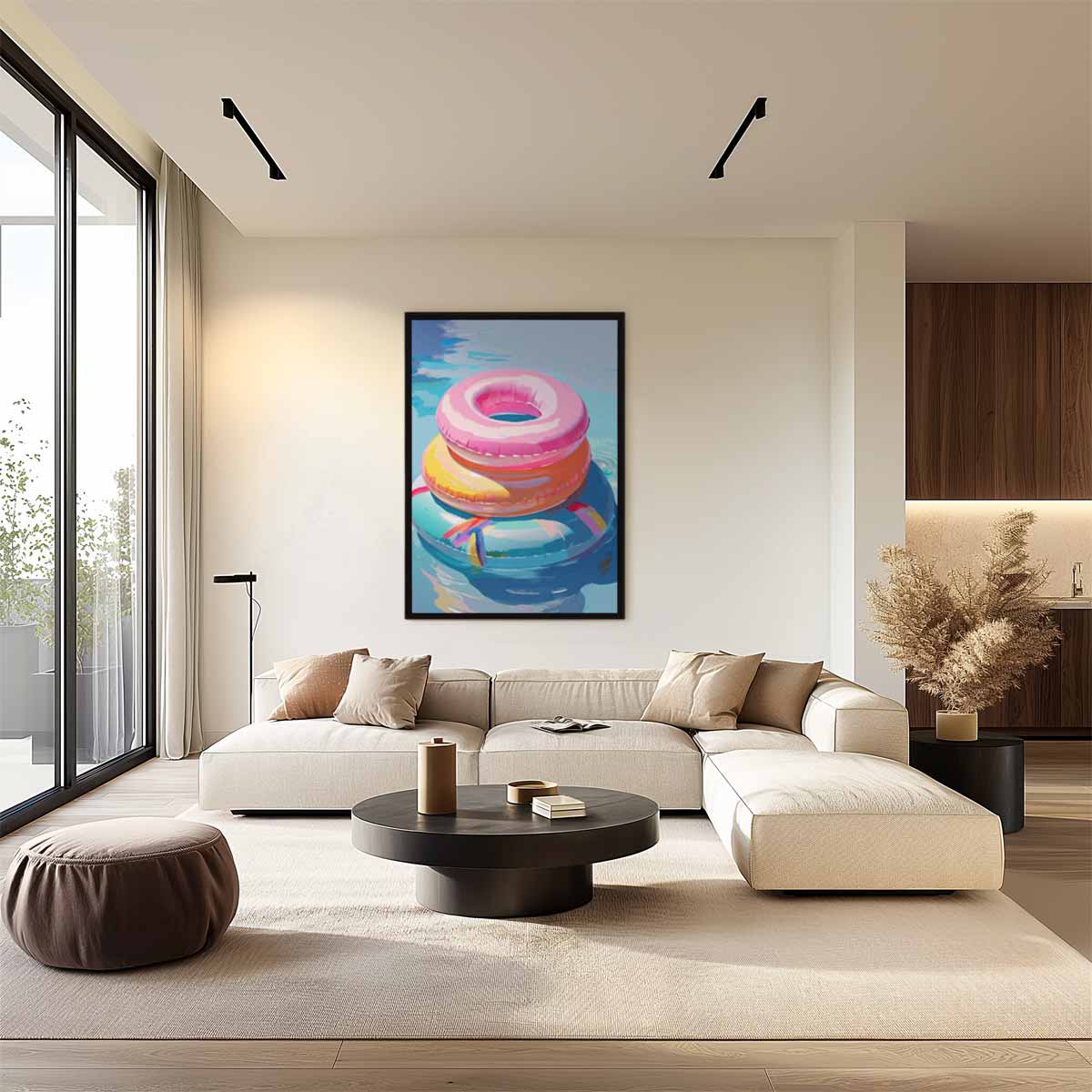 Drijvende Kleuren Kunstwerk-canvas-dibond-plexiglas-wanddecoratie-WallArtistic