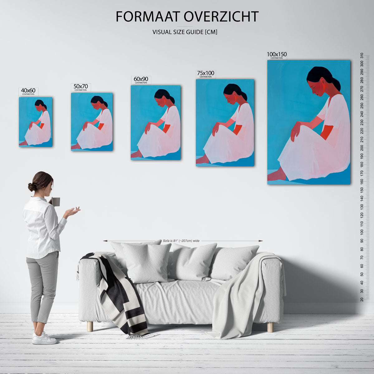 Zittende vrouw Kunstwerk