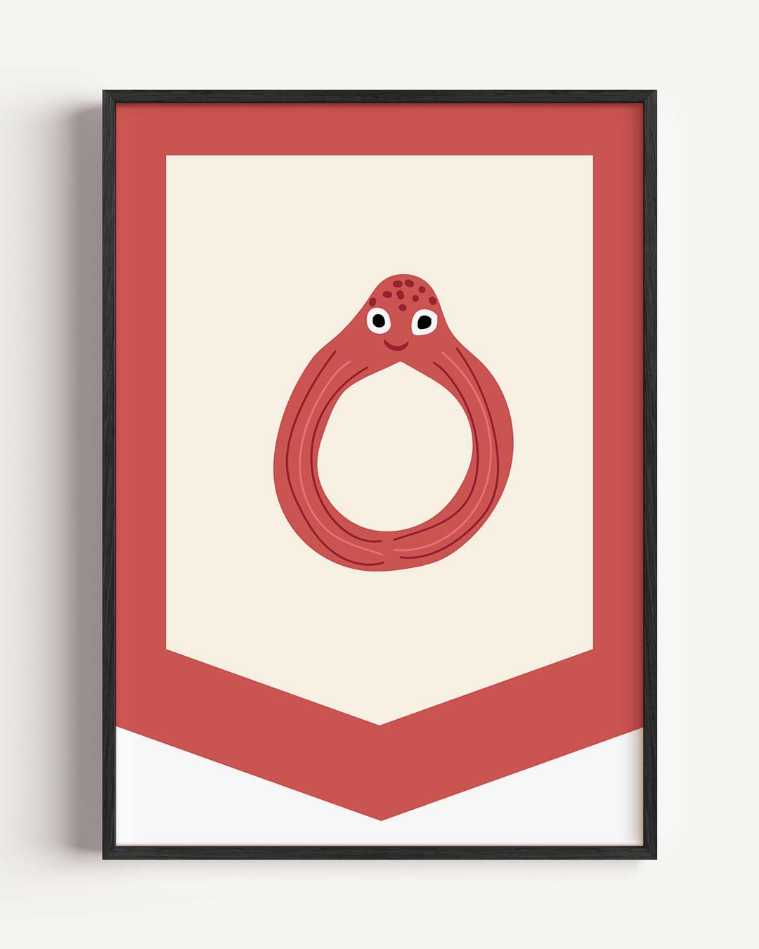Vrolijke Octopus Wanddecoratie Poster-WallArtistic