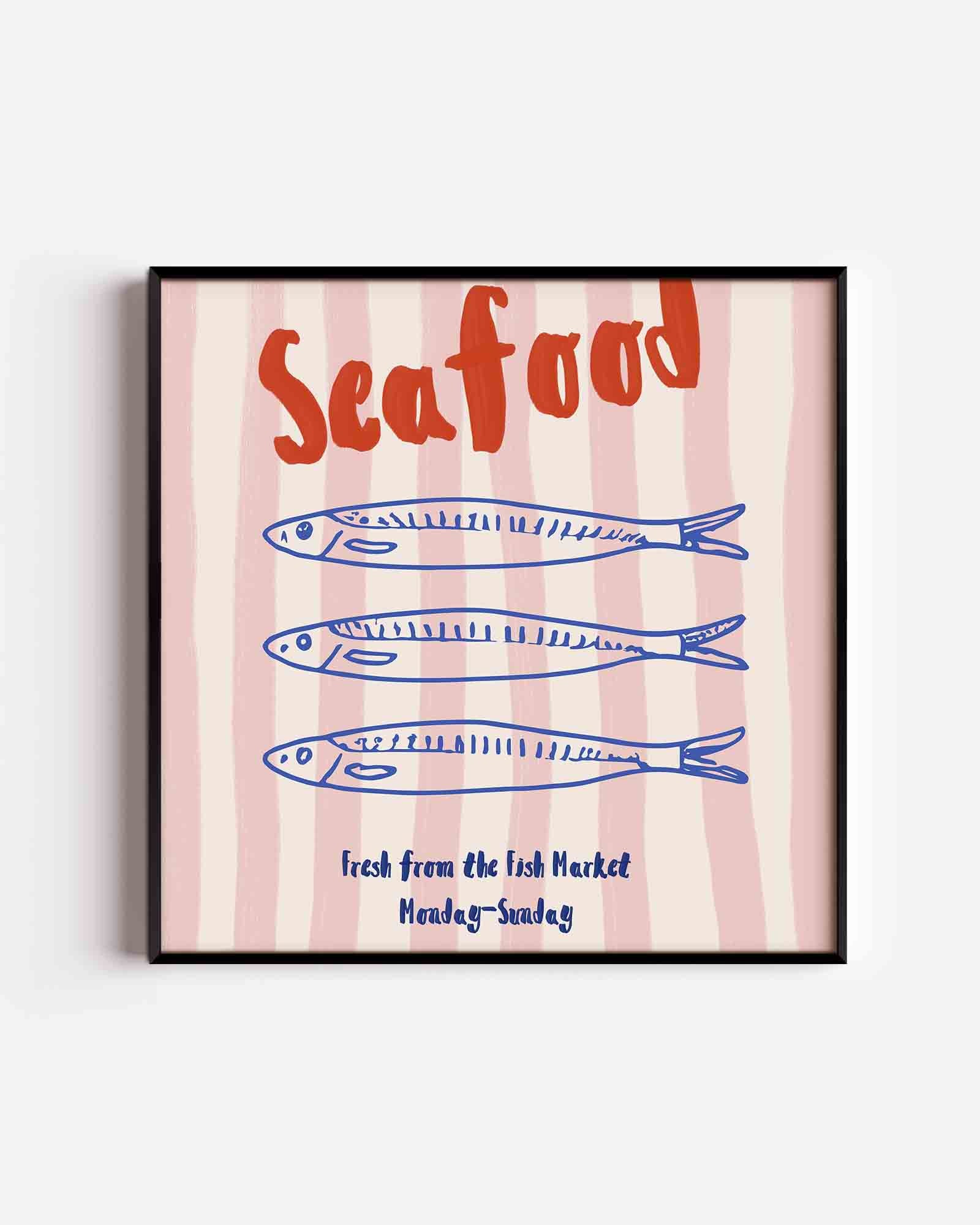 Seafood en vissen Poster