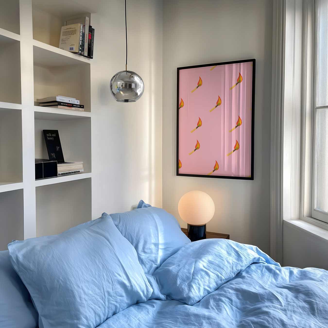 Vurige Stijl Matchstick Poster-WallArtistic
