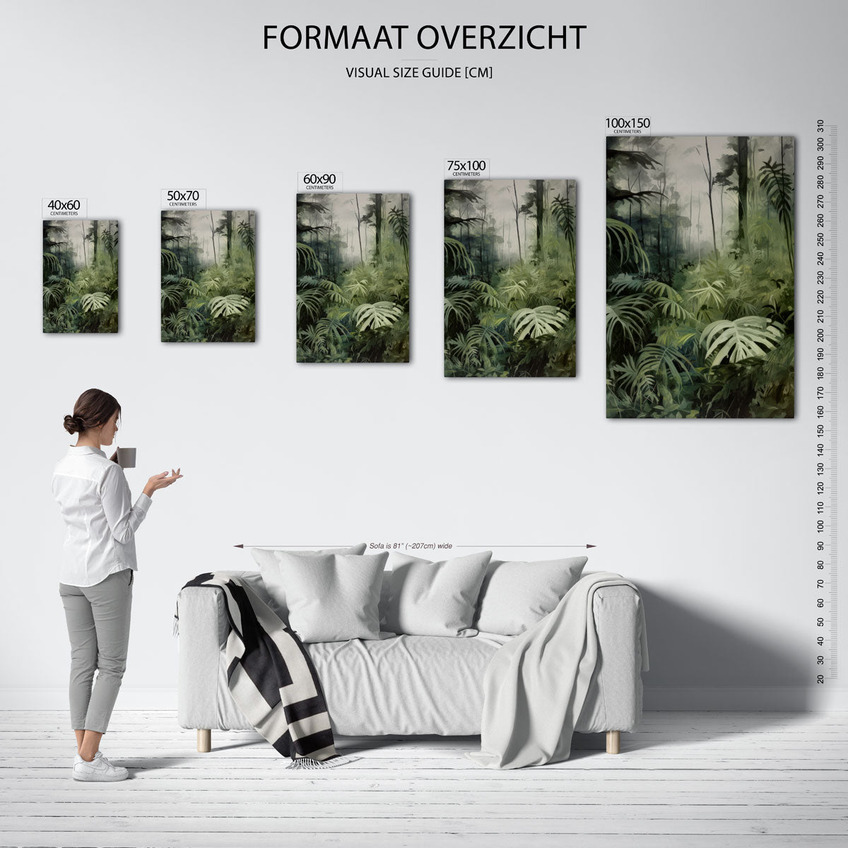 Weelderige jungle Kunstwerk