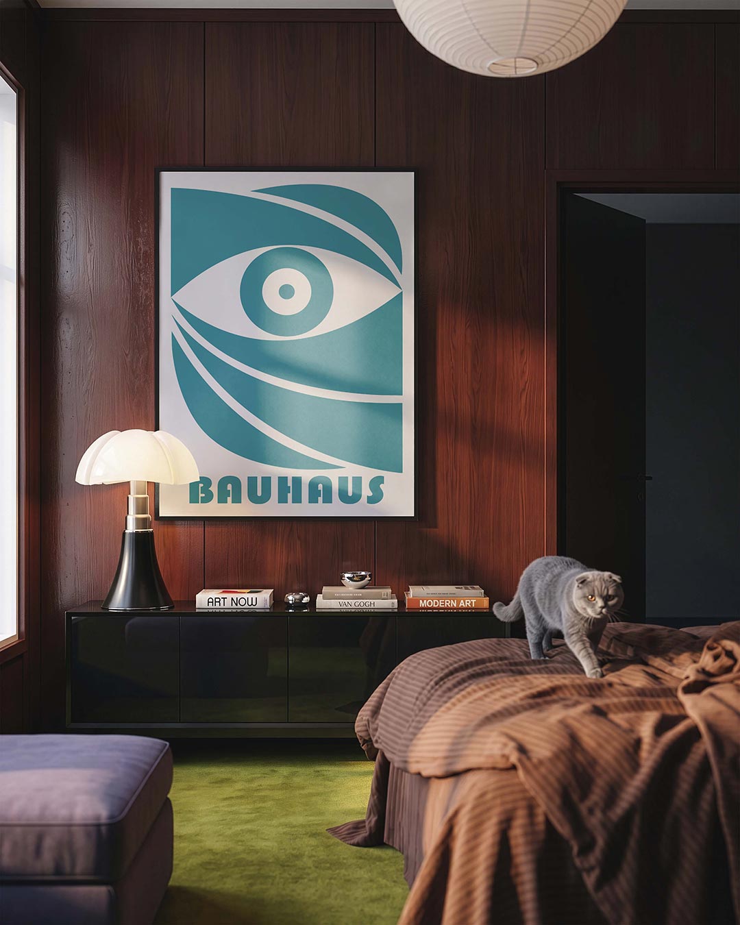 Oogvorm en lijnen Poster