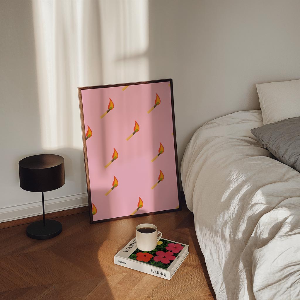 Vurige Stijl Matchstick Poster-WallArtistic