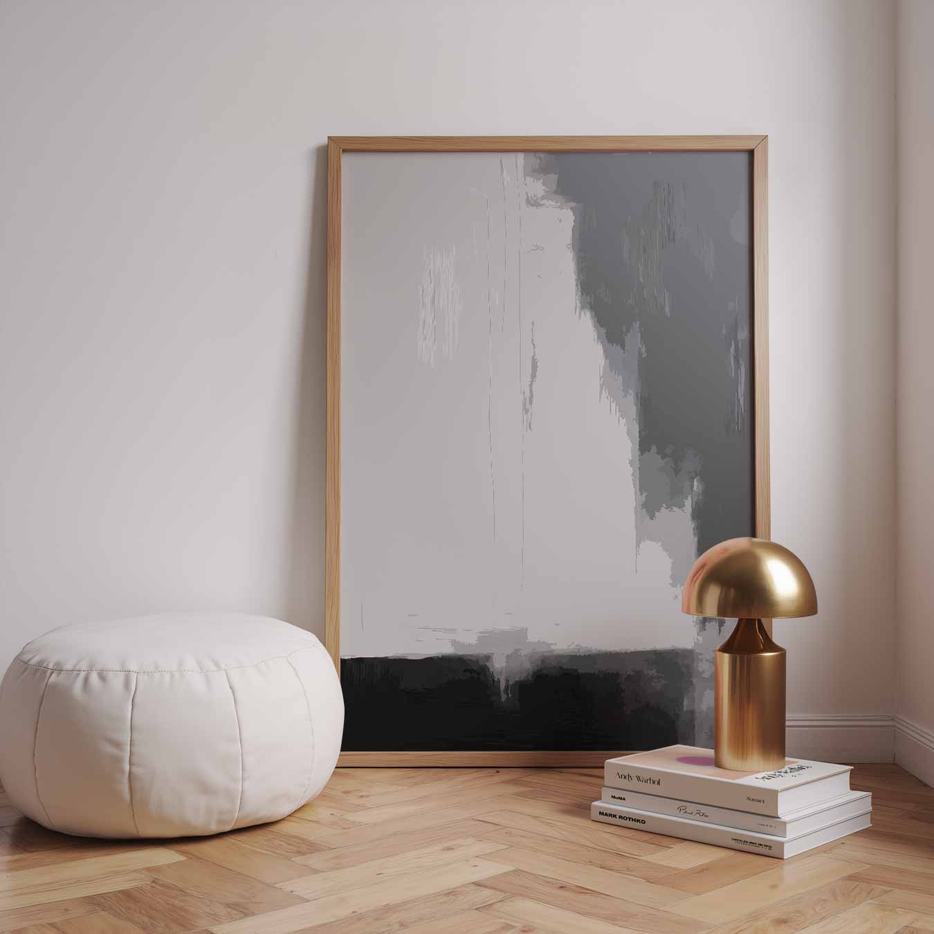 Modern Abstracte Grijstinten Poster-WallArtistic