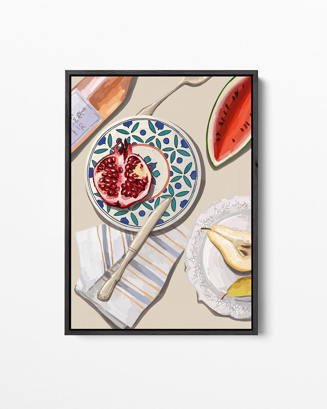Fruit en servies Kunstwerk
