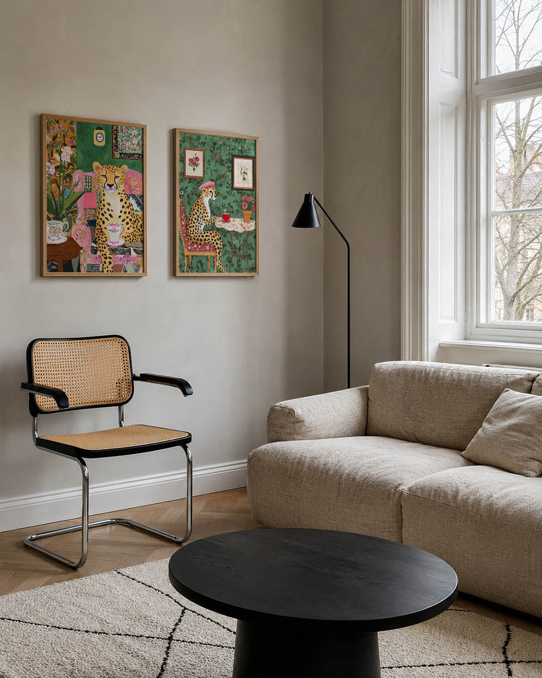 Kleurrijk diereninterieur Posterset
