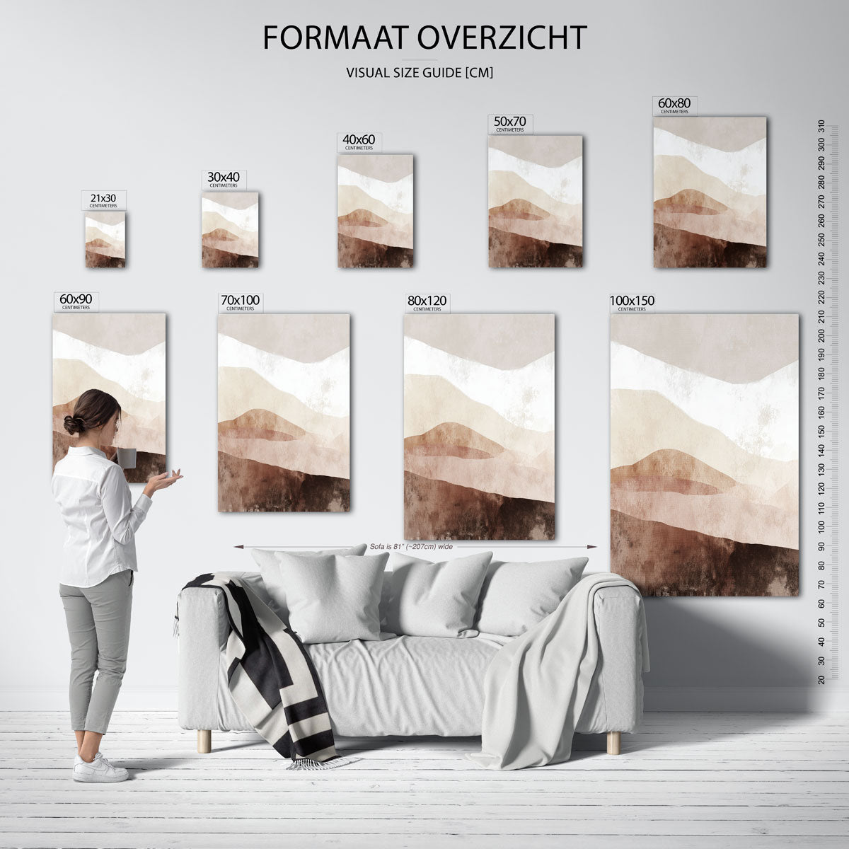 Abstracte lagen Poster